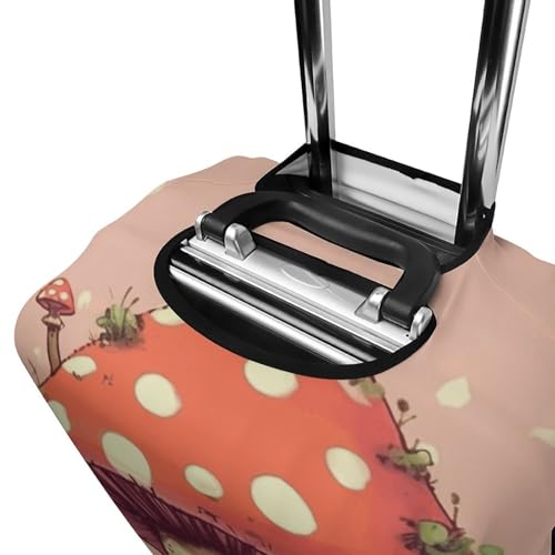 Cute Mushroom House Luggage Cover, Washable Elastic Suitcase Cover Protector Fit 18-32 Inch Luggage 5