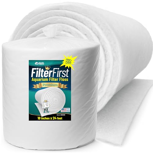Aquatic Experts Aquarium Filter Floss for Fish Tank Filters - FilterFirst Aquarium Filter Pad - Media Roll for Crystal Clear Water, 3/4