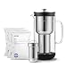 Produktbild Aarke Purifier, Wasserfilterkanne aus Glas und Edelstahl (2,4 L / 10 Tassen) + 3er-Pack Pure Filter-Nachfüllbeutel