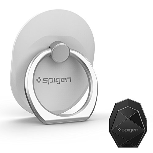 Spigen Style Ring Cell Phone Ring Phone Grip/Stand/Holder for All Phones and Tablets - White