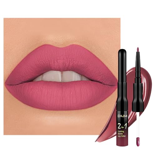 Image of evpct 1Pcs Hot Mauve Matte Lip Liner & Liquid Lipstick Stain Makeup Set for Women, Hot Mauve Lip Liner Stain Long Lasting Waterproof Smudge Proof, Cruelty Free Lip Stick Makeup 24 hours originales, 63