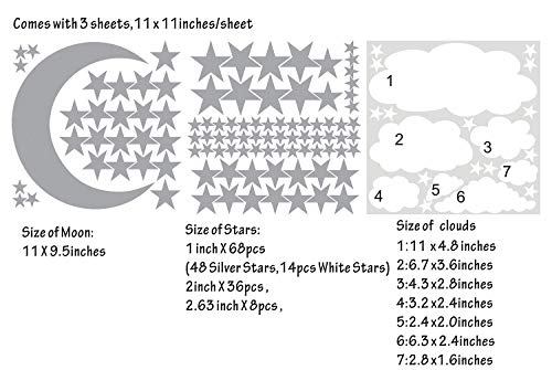 Clouds Wall Decals Moon And Stars Wall Decal Kids Wall Decals Wall Stickers Peel And Stick Removable Wall Stickers Kids Room Decoration Good Night Nursery Wall Decor #TOP4