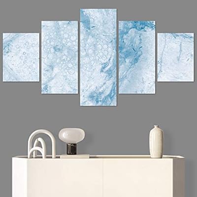 SIGNWIN 5 Panel Canvas Wall Art Abstract Closeup...