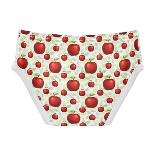 Boys' Exclusive Briefs Toddler Underwear 95% Combed Cotton Boxerbriefs 2T Apples Pattern 992