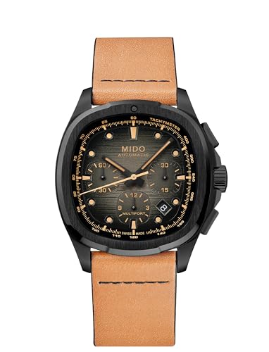 Image of MIDO Multifort TV Chronograph - Swiss Automatic Watch for Men - 41.2 x 42mm Case - Stainless Steel Bracelet Plus Additional Strap