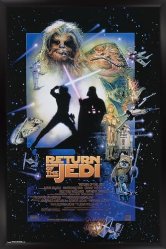 Trends International 24X36 Star Wars: Return of The Jedi - One Sheet 1 Wall Poster, 36L x 24W, Black Framed Version