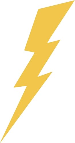 Calcomanía de vinilo con diseño de rayo para ventana de coche, portátil, 4 x 8 pulgadas (amarillo)