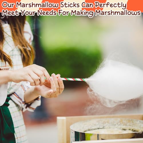 Image of Reallnaive 200 Pieces Cotton Candy Cone 13.8 inch Cotton Stick, Bright Colors | Random Color, Paper Straw Cones Holder, Colorful Sticks for Birthday Wedding Holiday Party