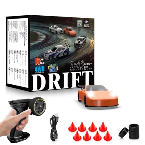 RC Drift car, 1/43 Mini Rc Drift car with Gyroscope, 2.4GHz Full Proportional Remote control Cars...