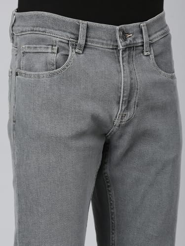 Image of Mens Casual Mid Rise Regular Length Denim Jeans