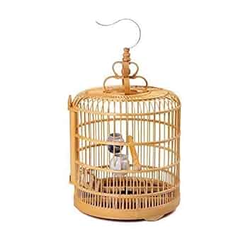 Amazon.co.jp: gannbarou 鳥かご 鳥籠 バードケージセット 竹 手