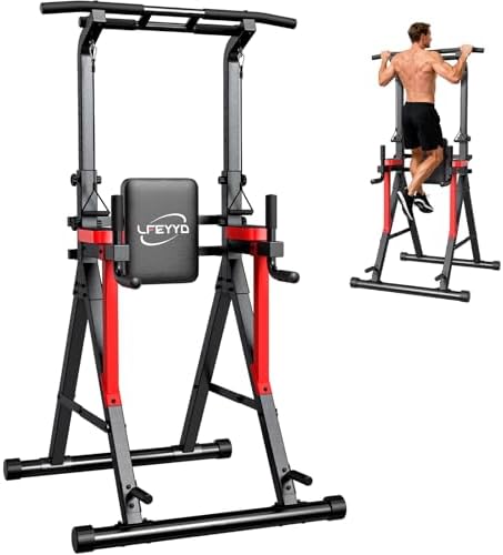 LFEYYD Power Tower Pull Up Bar Free Standing - 13-Level Adjustabl...