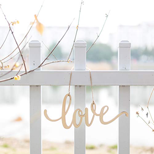 Love Wooden Sign 2Pack Cutout Love Wood Letter Hanging Decorative Diy Words Sign Door For Home Shop Hotel #TOP7