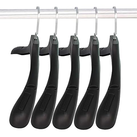 Plastic Extra Wide Suit Hangers with Notched Shoulders & Swivel Hooks Cover