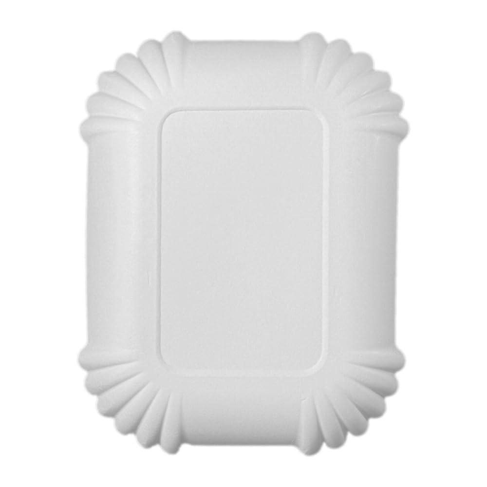 Pommes Schalen 1000x KU41 in weiß | 13,5 x 17,5 x 3cm Pommesschalen aus Pappe & Currywurst Schale | Pappschalen Einweg bzw. Einwegteller für Gastronomie, Events & den privaten Gebrauch (1000)