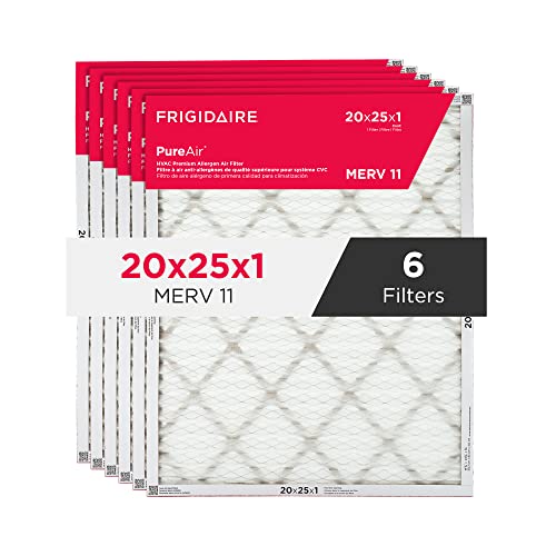 Frigidaire 20x25x1 Air Filter, MERV 11 Pleated Furnace AC Filters, 6 Pack - image 1