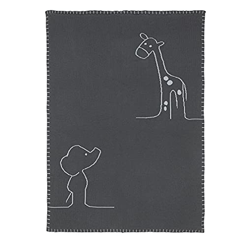 Couverture tricotée Nattou pour balades en poussette et siestes