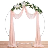 Babenest Vorhangstoff Für Hochzeitsbögen – 2 Paneele, Elfenbeinfarben, Je 78,7 Cm X 6,5 M, Chiffon-Tüll