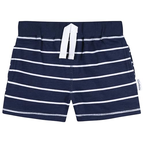 Image of Gerber Baby Boys' 3-Pack Pull-on Knit Shorts