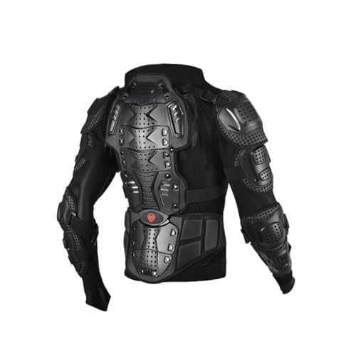 M&Catree Veste Armure Moto Blouson Motard Gilet Protection Équipement de Moto Cross Scooter VTT Enduro Homme Femme (201 High Foam | Noir Veste, L)