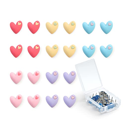 Magnetic Pushpins, Magnet Thumbtack ，Pushpin，Colorful And Decorative，Poster And Photo Hangers For Walls Bulletin Boards ，5 Colors 20Packs #TOP17