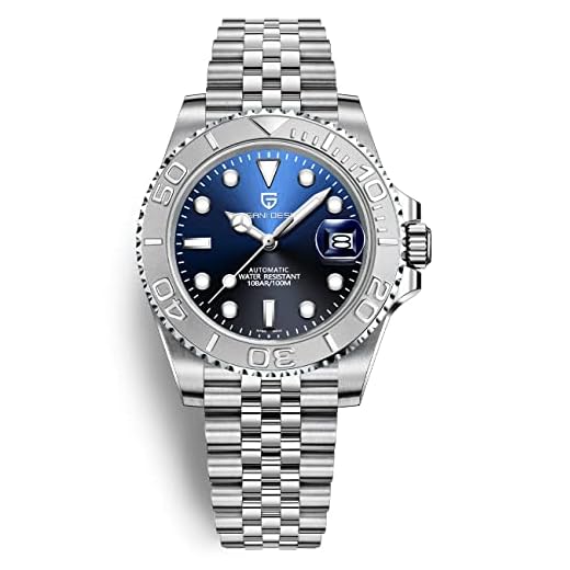 Relógios masculinos Pagani Design 1651 Relógio de pulso masculino automático mecânico NH35 movimento 100 m resistente à água vidro safira moldura cerâmica relógio de aço inoxidável,