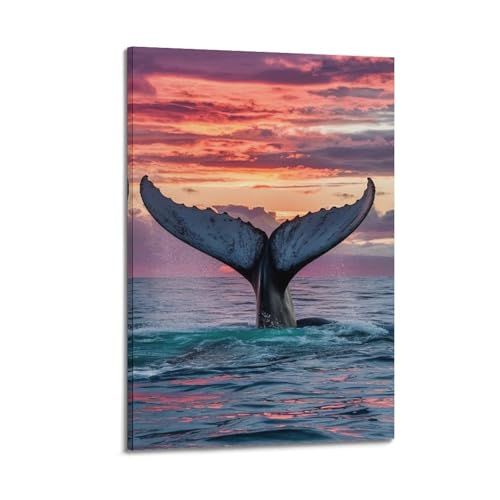 Toile queue de baleine WIZIGM tableau mural marin haut de gamme