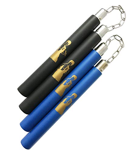 Fayscingo 2 Pack Artes Marciales Nunchucks de Espuma Práctica de Seguridad Entrenamiento Nunchaku