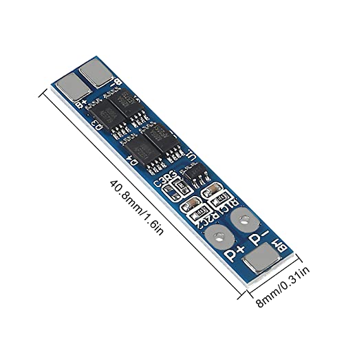 Alinan 6pcs 2S 8A 7.4V 8.4V 16A Current Limit 18650 Lithium Battery Charger BMS Circuit PCB Protection Board for Li-ion Lithium Battery Cell Overcharge Over-Discharge Protection - Thumbnail 2
