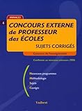  Concours externe de Professeur des Ecoles: Sujets corrigés