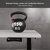 Office Jack® Eckschreibtisch Elektrisch Höhenverstellbar Gestell Memory-Funktion & Anti-Kollision L-Form (Schwarz, 1 x Verlängerungs-Set) – Ansicht 6