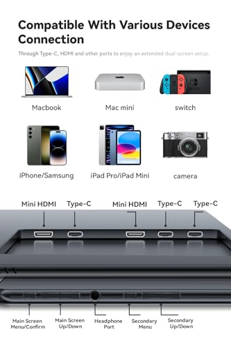 Image of EHOMEWEI X1 Air, 14.2 Inch 2.8K IPS Display, 90Hz Dual-Screen, 400 Nit Brightness, 100% sRGB (Dual-Screen 14.2 inch No-Touch, 14.2 inch)