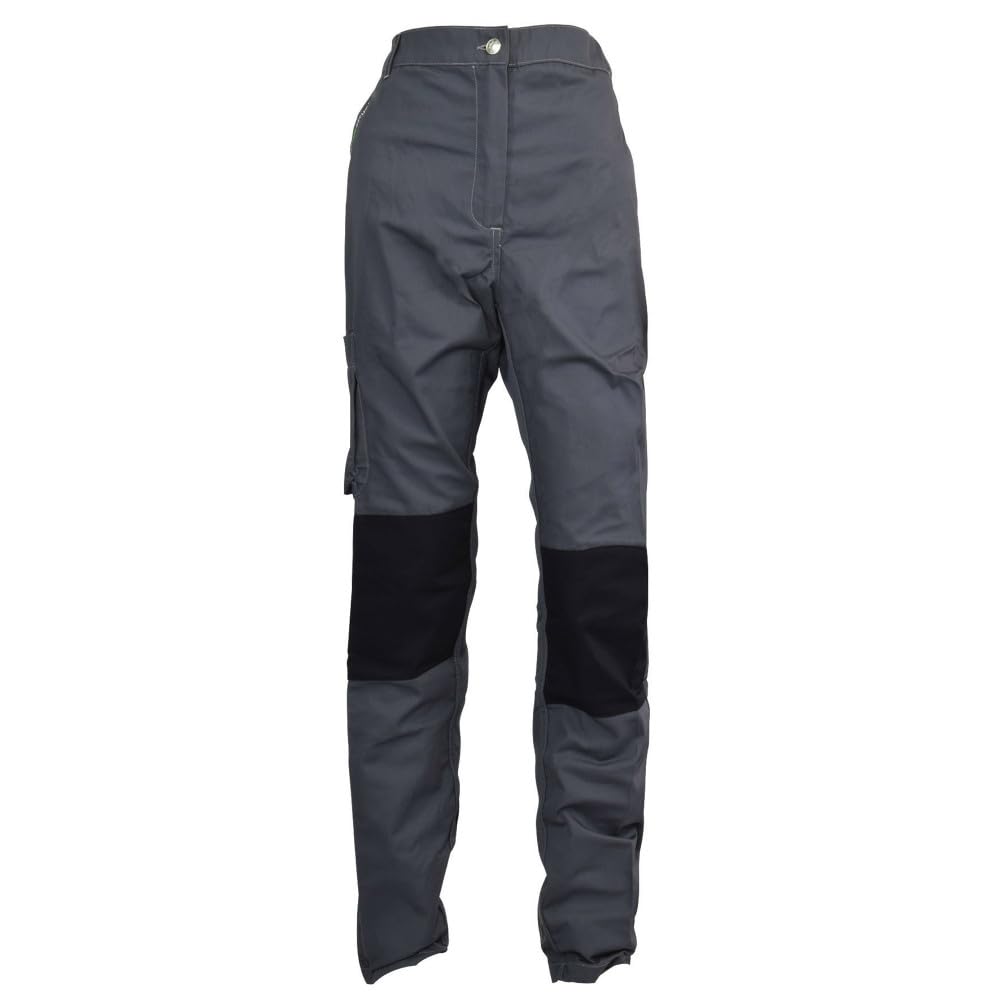 Fashion Sécurité Pantalon de Travail Femme Gris et Citron Résistant, Confortable et Tendance - Bricolage et Jardinage - 42