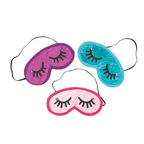 Bulk Sleep Masks for Girls - Set of 8 - Gifts, Slumber Party Supplies and Stocking Stuffers