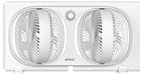 shinic 9' Twin Window Fan with 180°+90° Rotatable Fans, 3-Speeds, Vertical Window Fan with Rigid & Accordion...