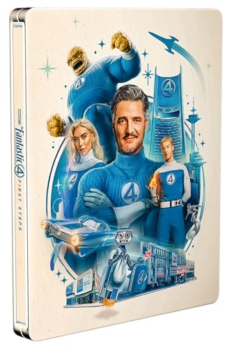 Marvel Studios' The Fantastic Four: First Steps 4K Ultra HD/BD SteelBook (with 5 x Collectible Character Artcards) [Blu-ray] [Region Free]