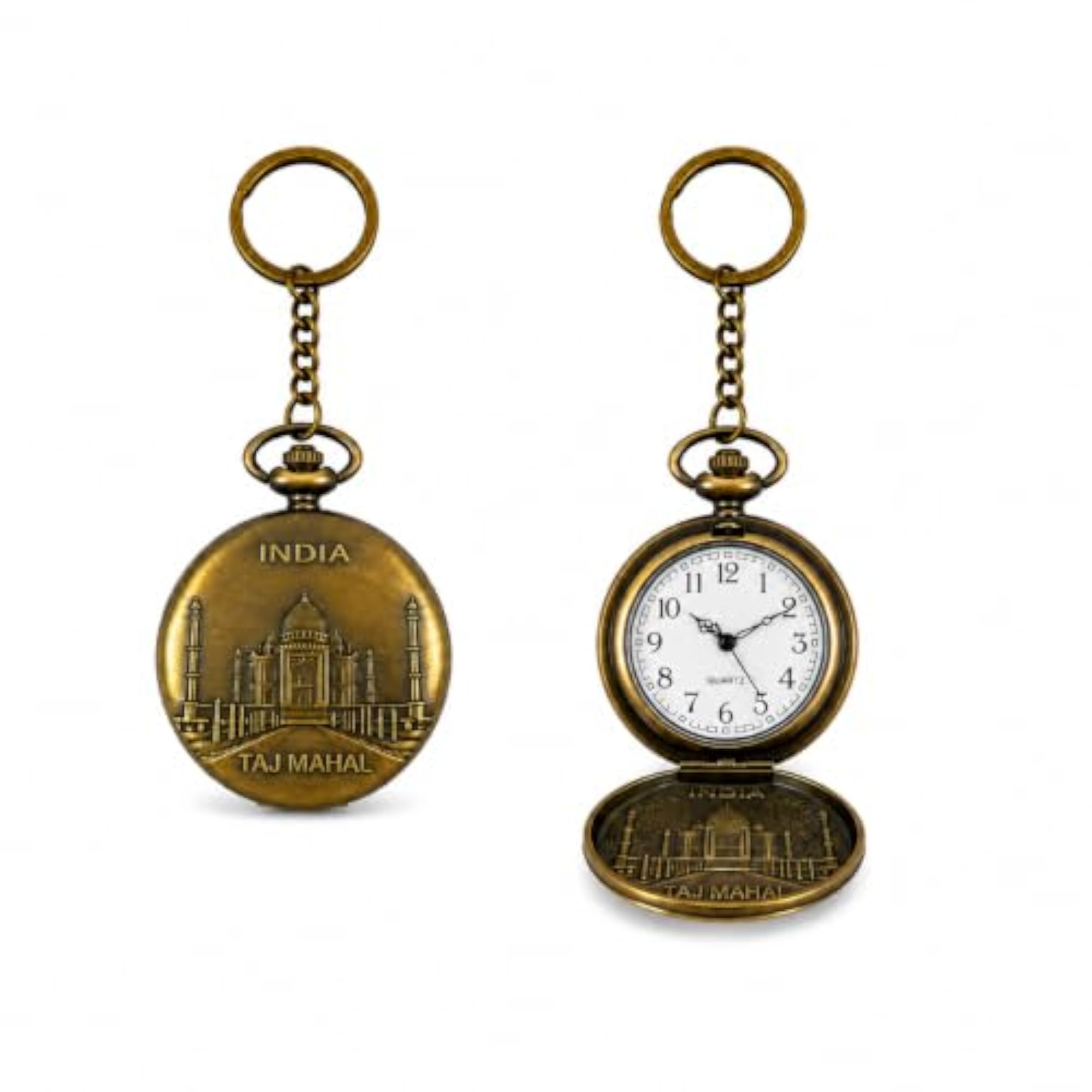 Anime Inspired Quartz Pocket Watch with Konoha Leaf Design