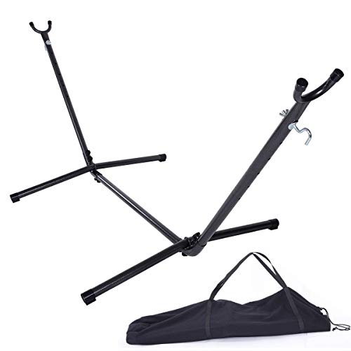Thxbye Hammock Accessory Portable Hammock Stand Black Background & Silver Flower