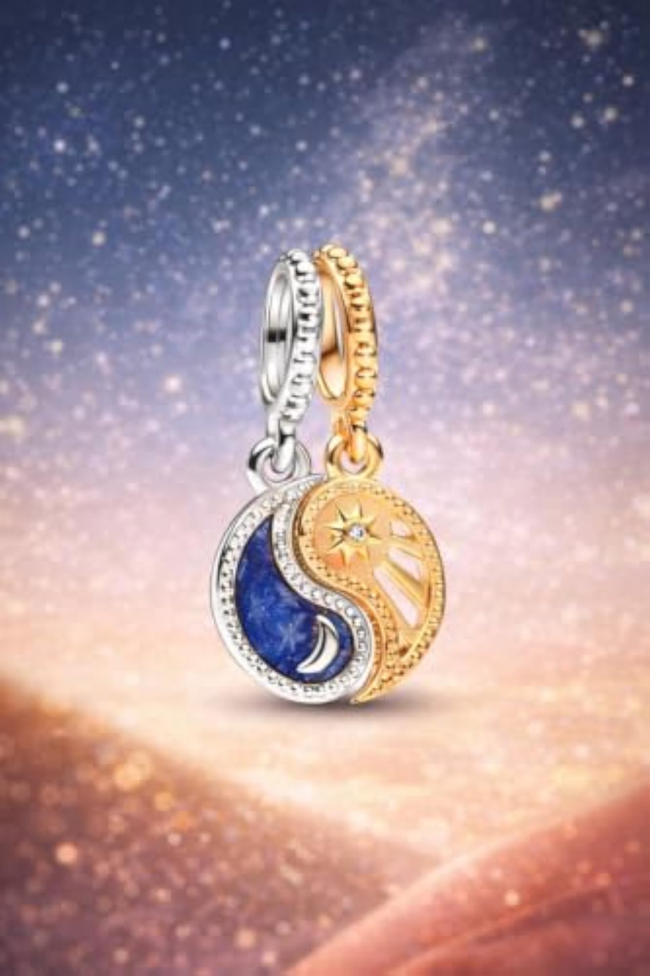 Women's 925 Sterling Silver Yin Yang Pendant Charm