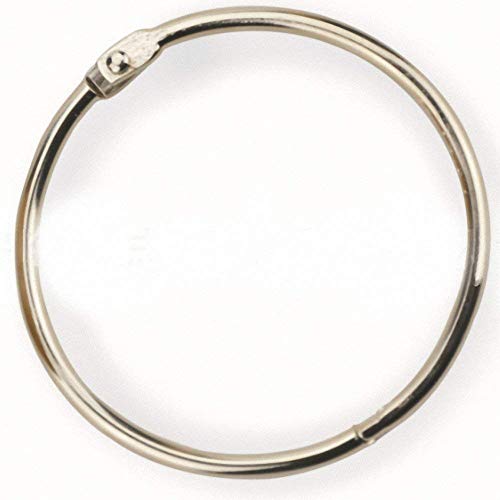 Image of DEZIINE�Loose Leaf Binder Ring Key Chain Key Rings Card Ring Stainless Steel � (25mm - 100pcs).