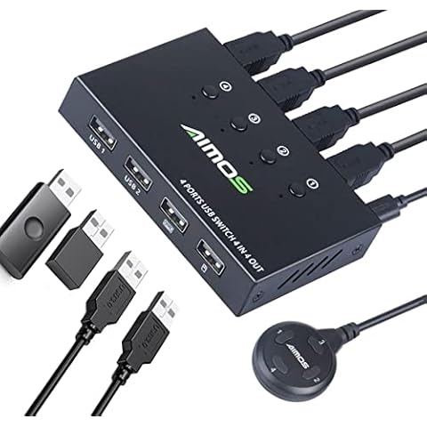 AIMOS USB Switch Selector for 4 Computers Cover