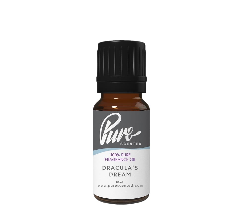 Pure Scented 10ml Fragrance Oils - 1 x 10ml Suitable for Candles, Soaps, Slime, Diffusers, Cosmetics, Wax Melts, Designer (1 x 10ml, Dracula's Dream)