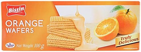 Bissin, Orange Flavour Wafers, 100 g. [Pack of 2 pieces]