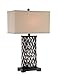 Lite Source LSF-22660 Candelabra Shade Sadler Table Lamp, 10" x 18" x 30", Aged Silver/Beige