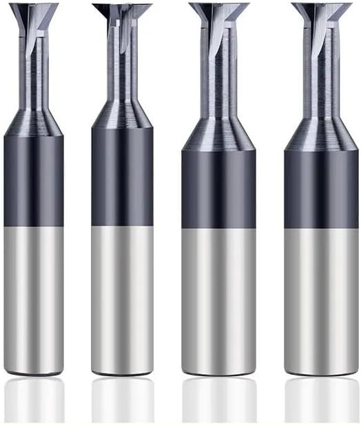 Dovetail Milling Cutter T Slotting Carbide End Mill Metal Machining Milling Tool,60D-D7x3.5x10x60