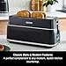 Morphy Richards Signature Opulent 4 Slice Toaster, 2 Slots, Browning Controls, Variable Width Slots, Removable Crumb Tray, Non Slip, 1800W, Black, 245744