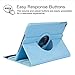 New Case for iPad 9.7 inch 2018 2017/ iPad Air 2 Case - 360 Degree Rotating Stand Protective Cover Smart Case with Auto Sleep/Wake for Apple iPad 5th/6th Generation (Light Blue)