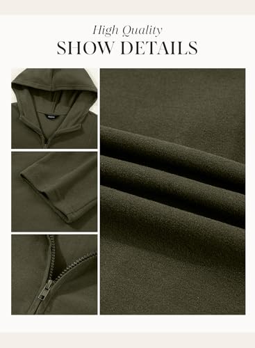 Dokotoo Women Fall Clothes Oversized Womens Hoodies Quarter Zipper V Neck Sweatshirt for Women Cozy Soft Fleece Pullover Hoodie Tops Sweater Kangaroo Pocket Casual Cute Fashion Outfits Green Medium