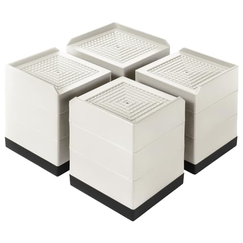 Yinnhom テーブル 高さ調整 机 10.8-7.4-4センチ かさ上げ こたつ 足 テーブル 脚 継ぎ足し ベッド ソファー そこあげ こたつの高さを上げる足 家具・家電 高さ調整器具 滑り止め 掃除しやすい 耐荷重1000kg 4個セット（ベージュ 四段式）