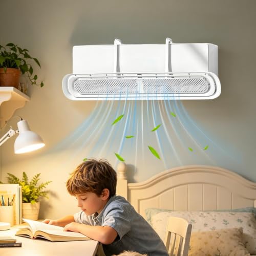 Deflector de ventilación para aire acondicionado y cortavientos de pared para dormitorio 3